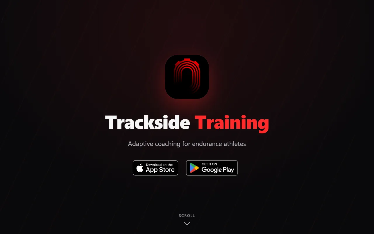 Screenshot of the Trackside Training website homepage